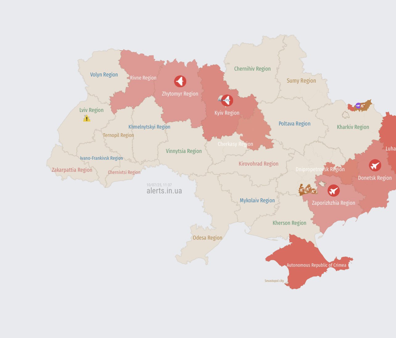 Ukraine now: North and west hit by Russian drones