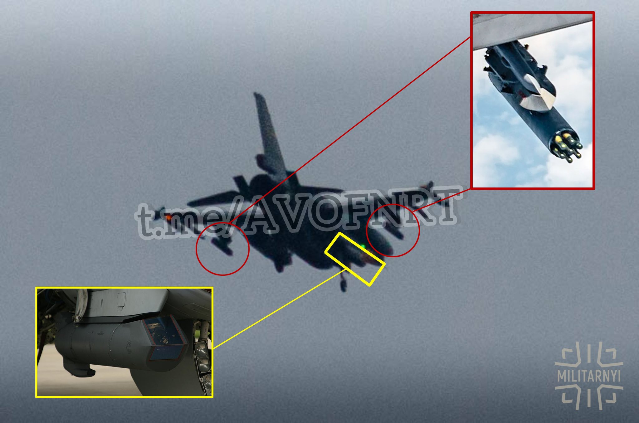 Ukrainian F-16 spotted with APKWS II missiles