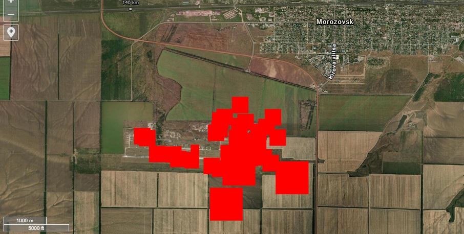 NASA FIRMS data confirm massive fires at Russian air base and oil depot
