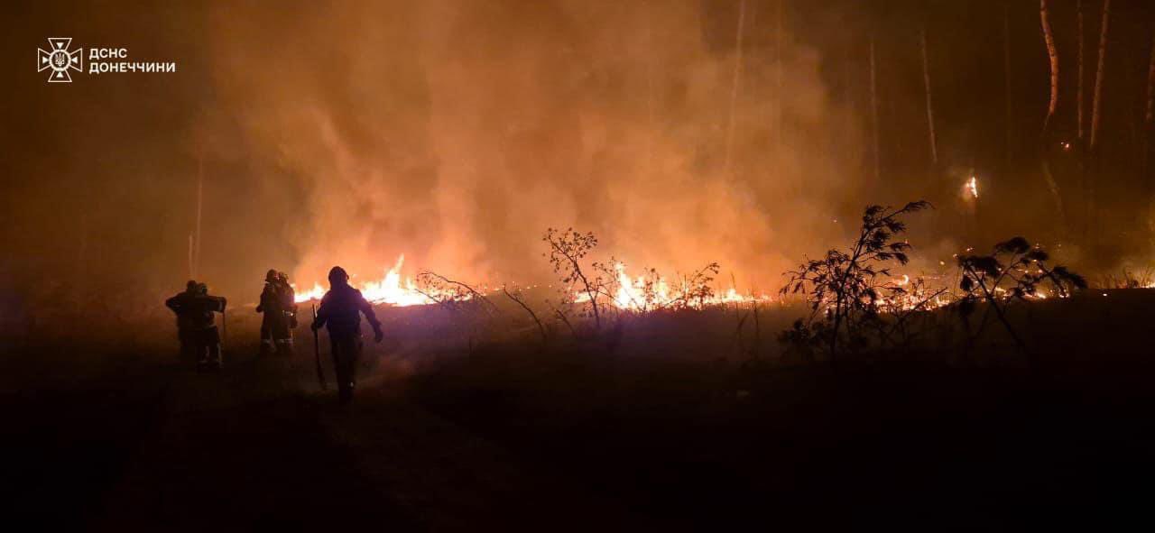 Russian shelling ignites 470-hectare forest fire in Donetsk