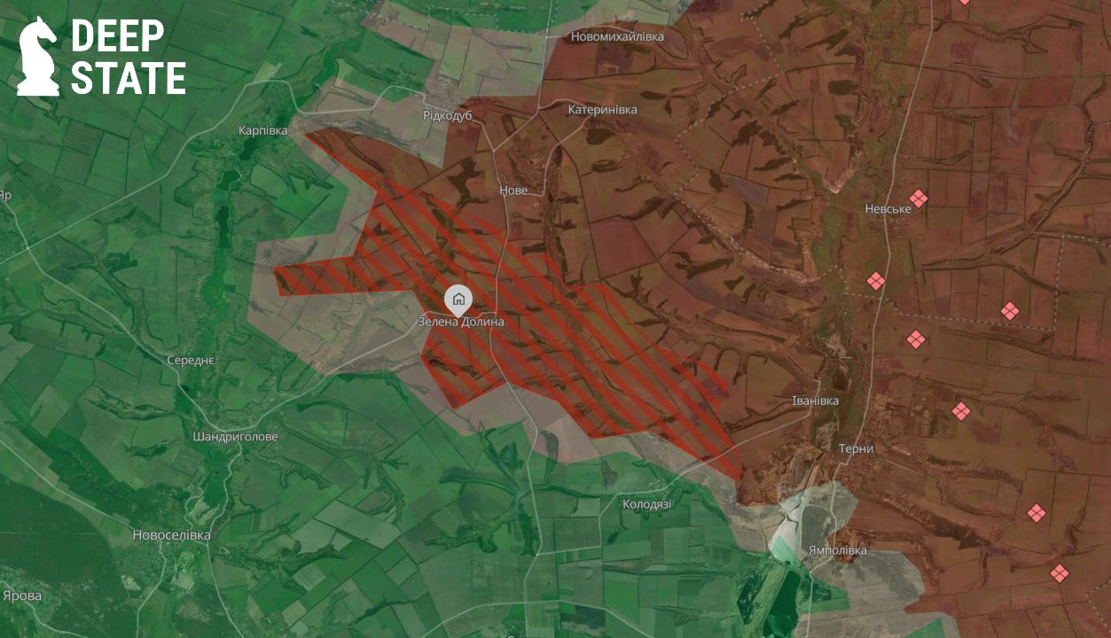 Occupiers scale fields and orchards: DeepState on enemy advance near Green Valley