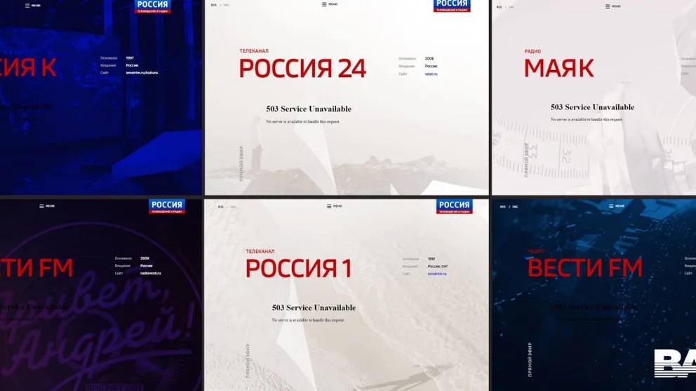 Ukrainian hackers target Russian TV channels