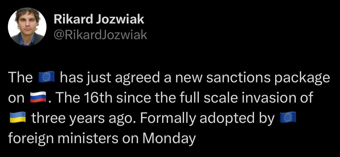 EU ambassadors approve 16th sanctions package