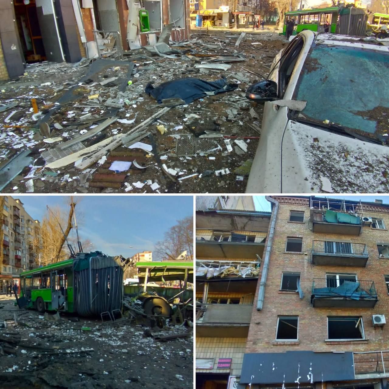 Breakup of Russian rocket over Kyiv, dead