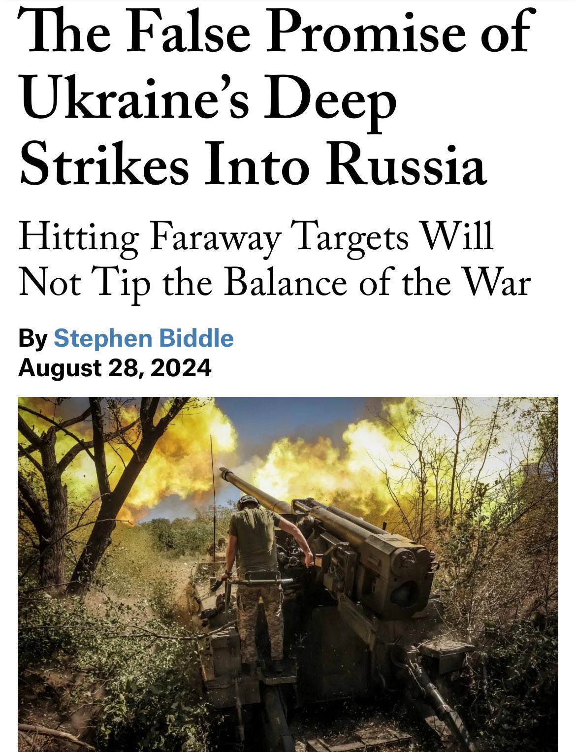Long-range precision strike and Ukrainian strategy