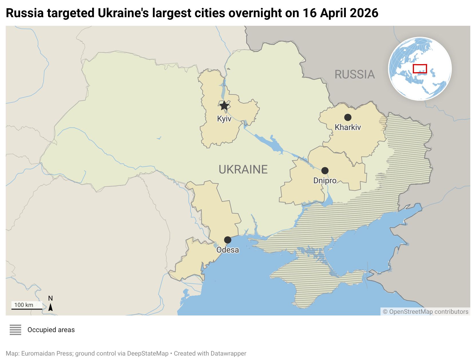 Russia Fires 703 Missiles and Drones, Ukraine Intercepts 95%