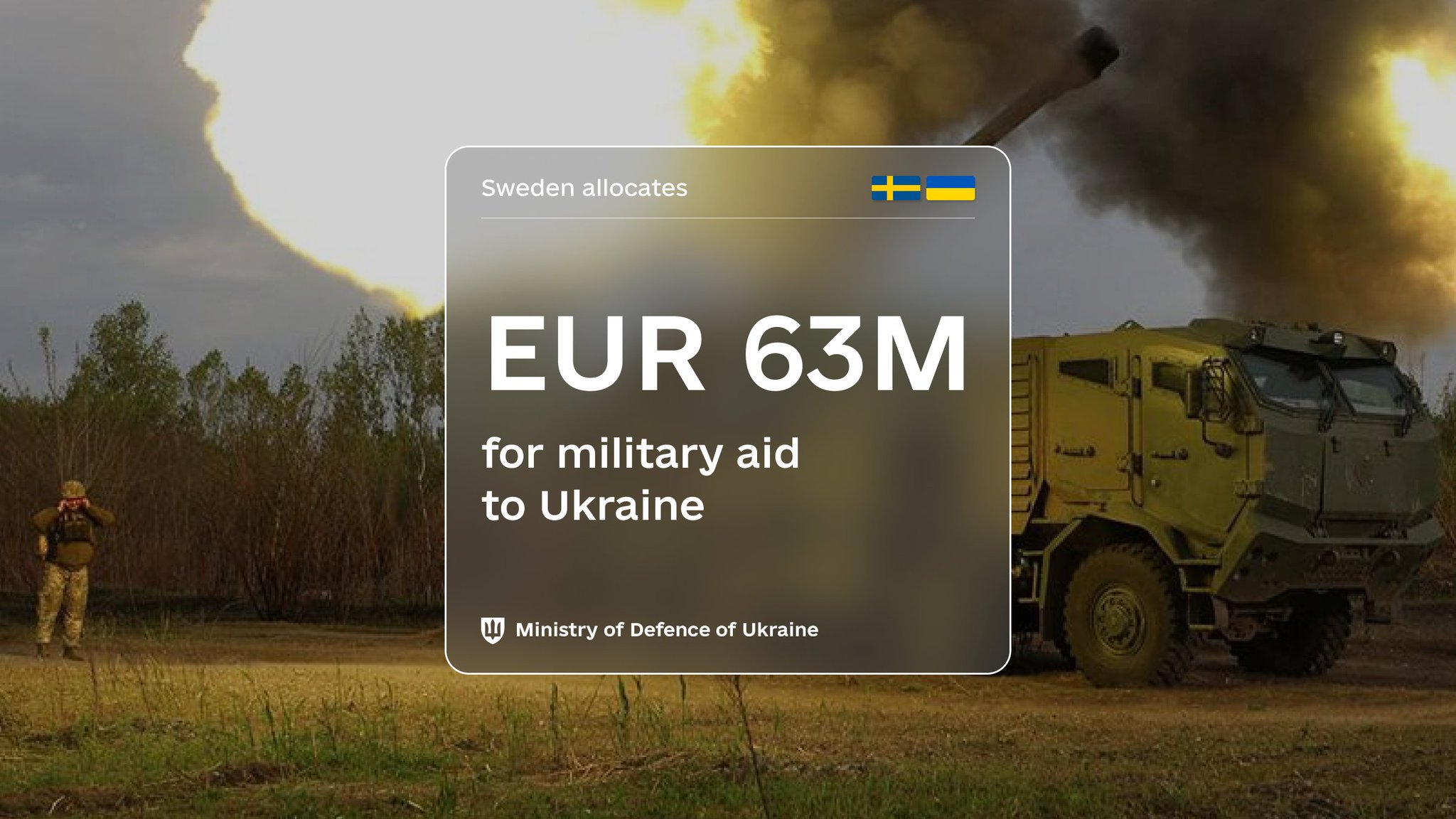 Sweden donates €63 million to Ukraine