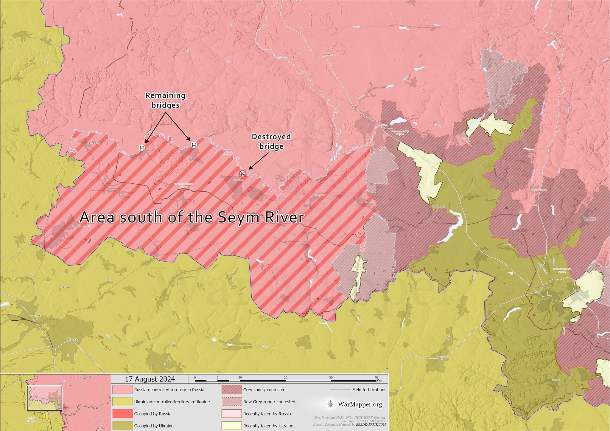 Ukrainian strategy to isolate territory near Seim River