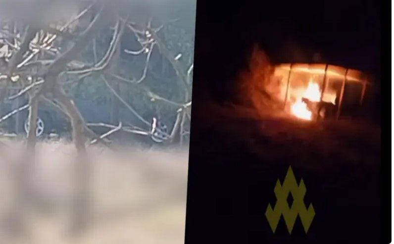 Ukrainian partisans destroyed Russian drone command vehicle in Kherson