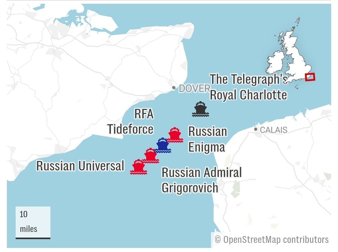 Russia Sends Warship to Escort Sanctioned Tankers Through English Channel