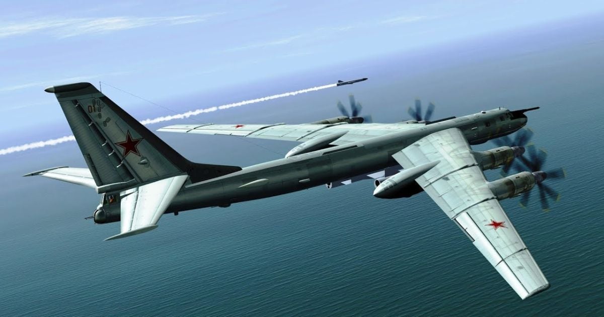 8 Tu-95MS in the air, 5 launched missiles
