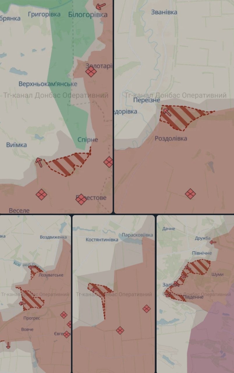 Enemy advances in Spirne, Rozdolivka, and other Ukrainian villages