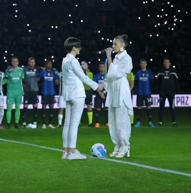 Go_A’s Pavlenko and Gaia performed ‘Imagine’ before Juventus vs. Inter match