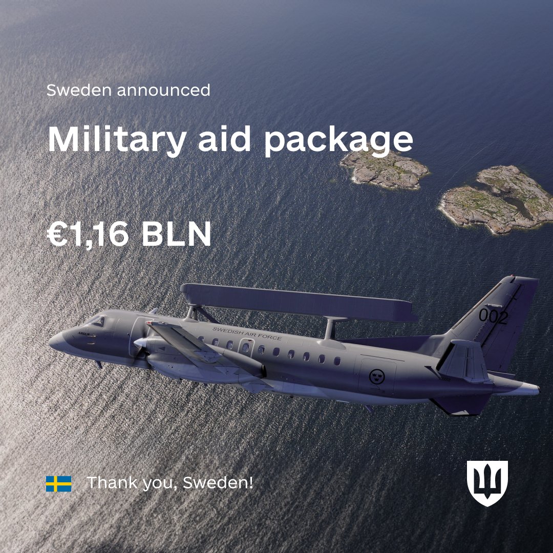 Sweden announces major military aid package for Ukraine