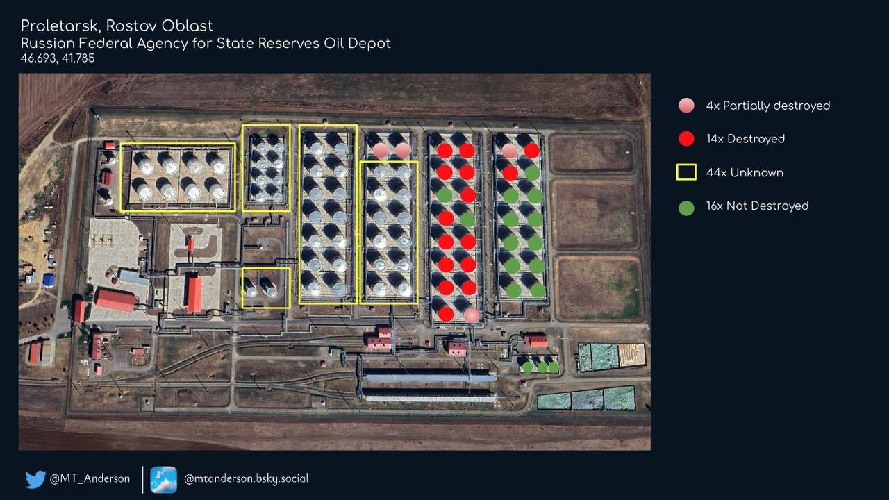 New Satellite Images of Proletarsk Oil Depot: Damage Assessment