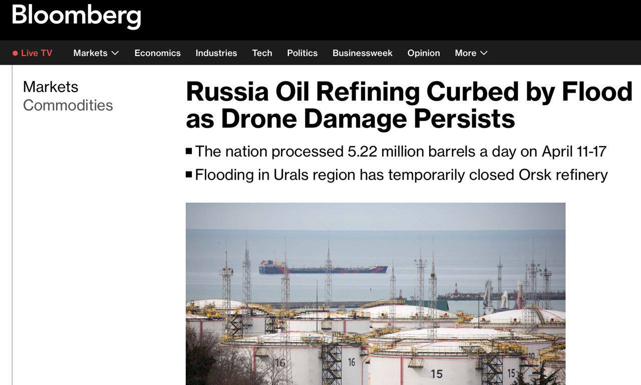 Russian oil processing near yearly low due to drone attacks