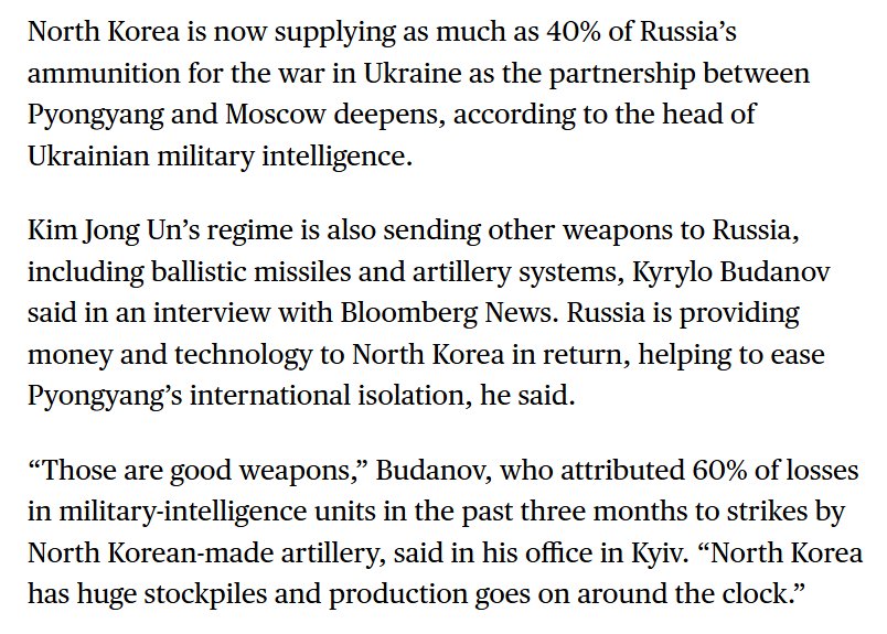 Ukrainian declaration on North Korean aid and Russian offensive