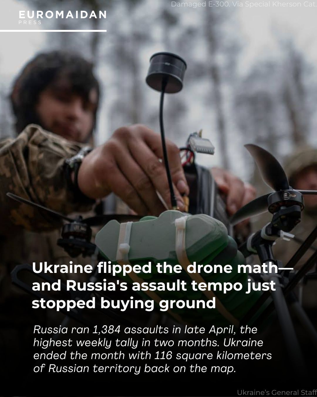 Russia: 1,384 assaults and terrain losses in April