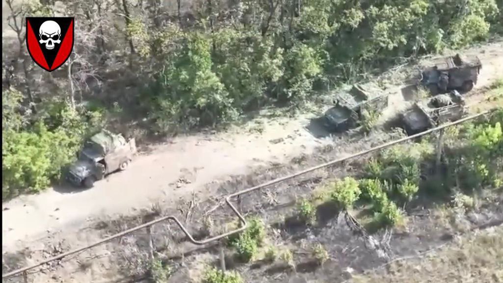 Damaged Russian Tigr-M vehicles abandoned in Vugledar area