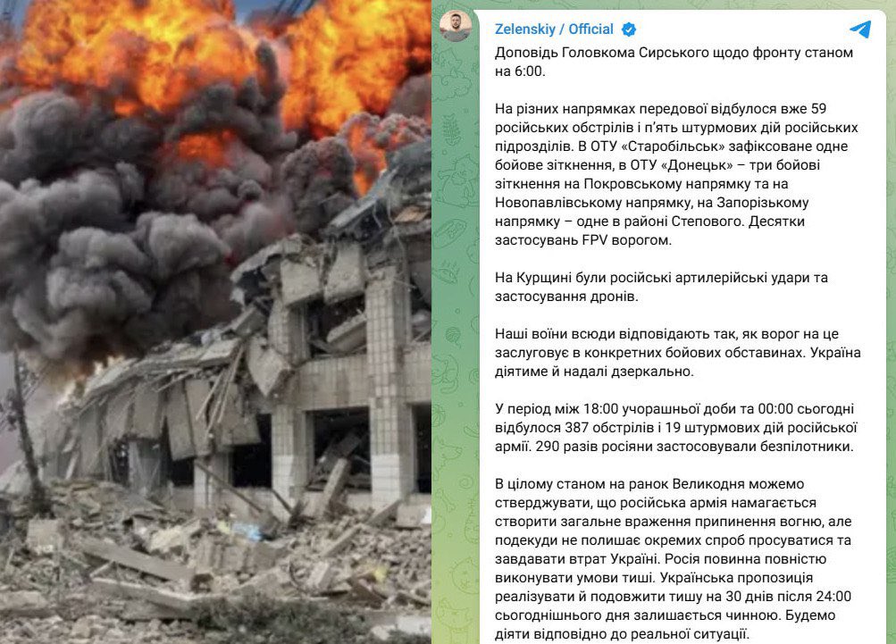 Russia attacks Ukraine on Easter