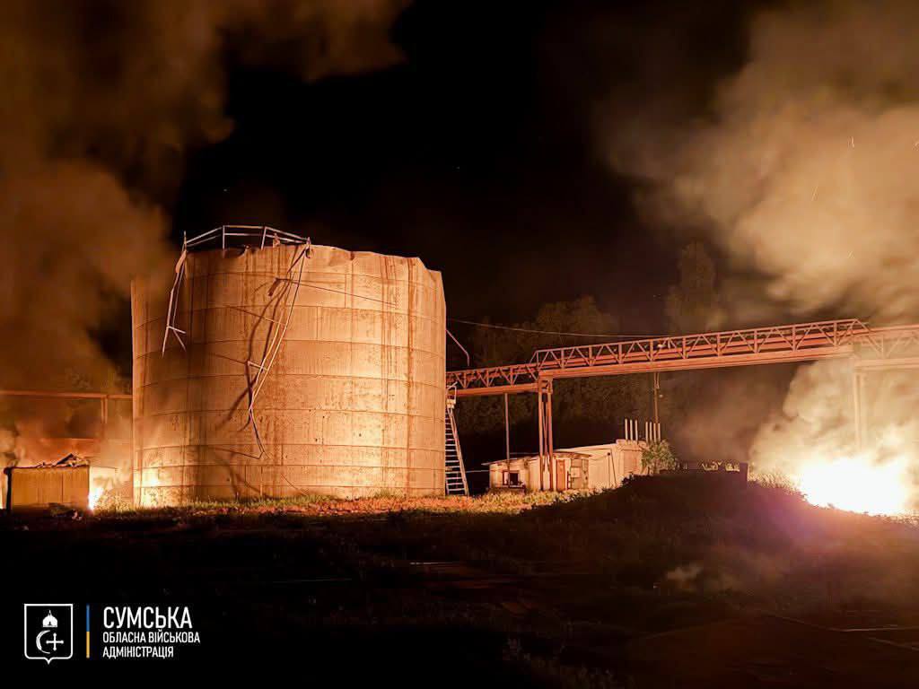 Russia attacks bioethanol plant in Sumy Oblast