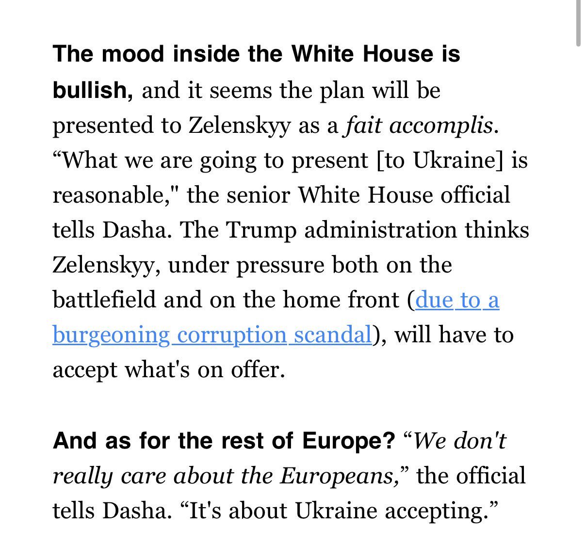Trump sidelines Ukraine and Europe vs Russia