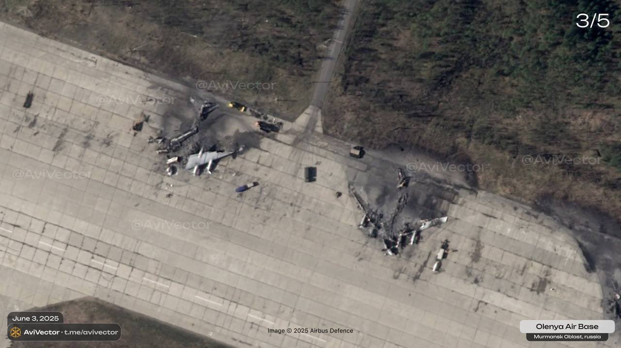 Russian planes damaged in Ukrainian operation