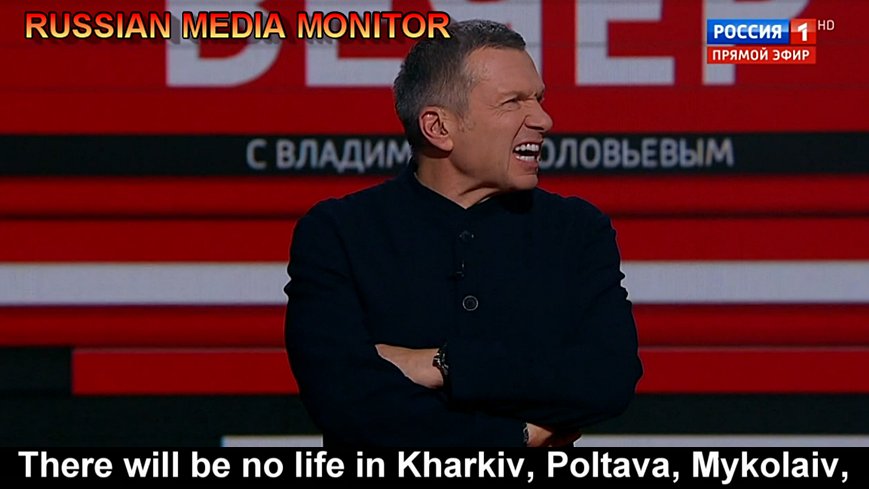 Solovyov threatens to erase Ukrainian cities