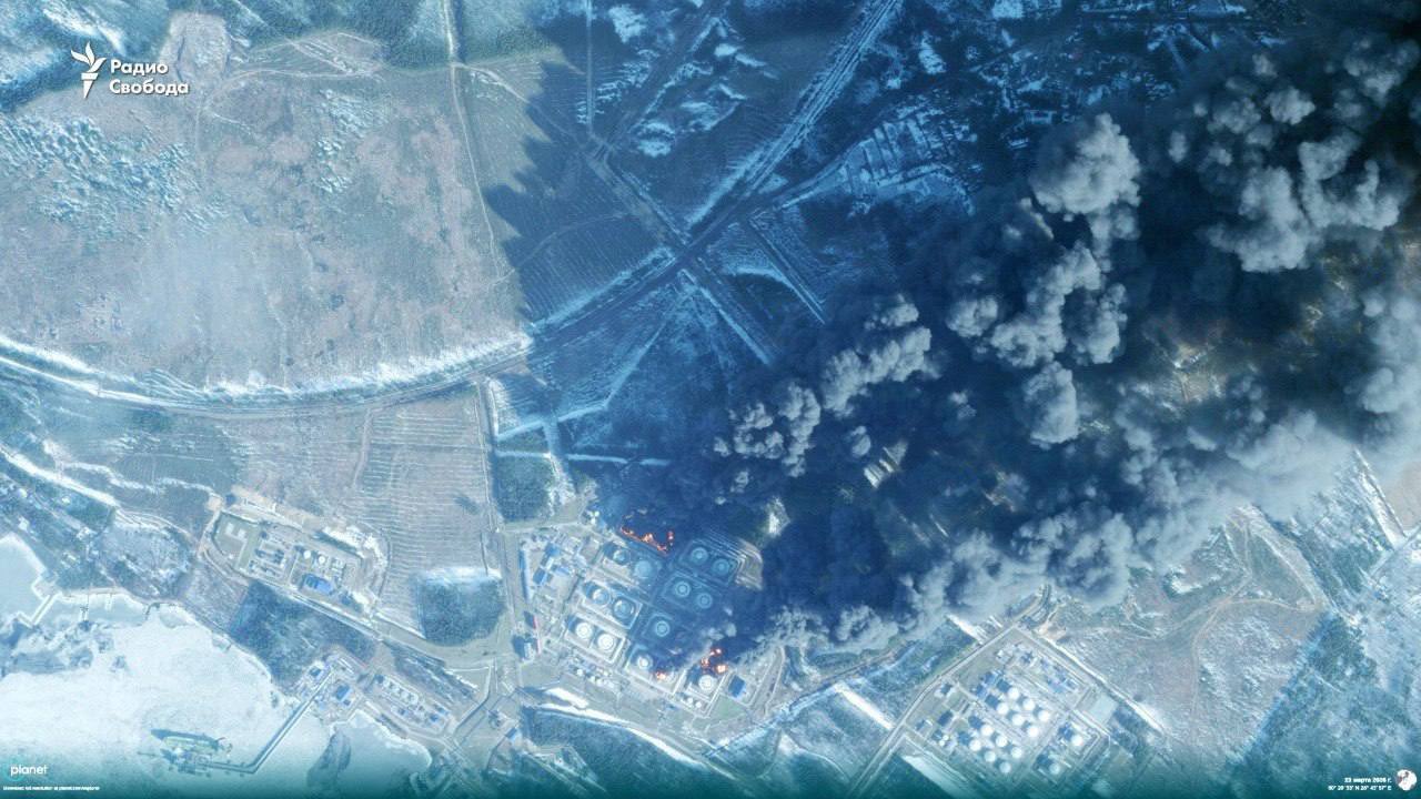 Satellite images of Primorsk Port after night strikes