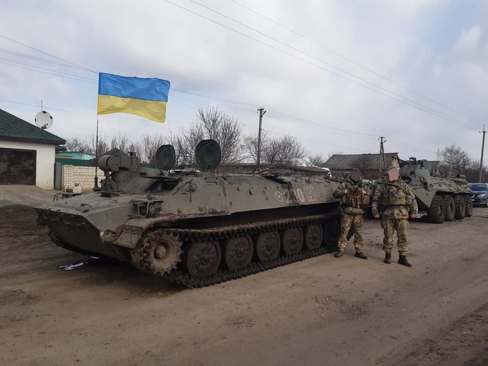 Ukrainians seize Russian armored vehicles