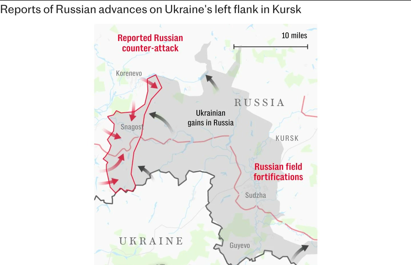 Russian Forces Conduct Limited Counterattacks in Kursk Oblast