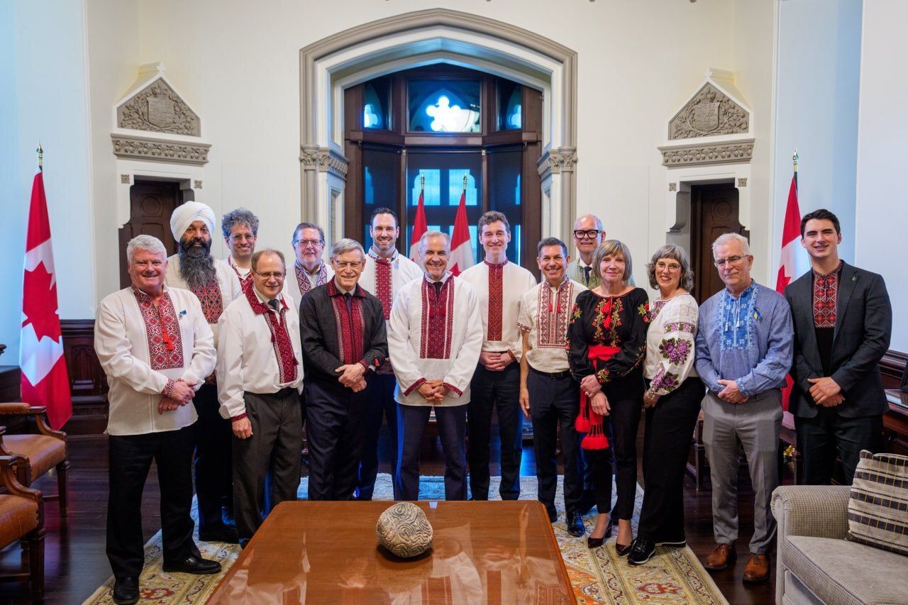 Canadian PM Carney wears Ukrainian vyshyvanka, pledges support for Ukraine