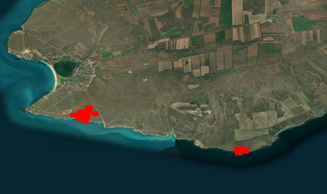 Fire and drone attack near Tarkhankut, occupied Crimea