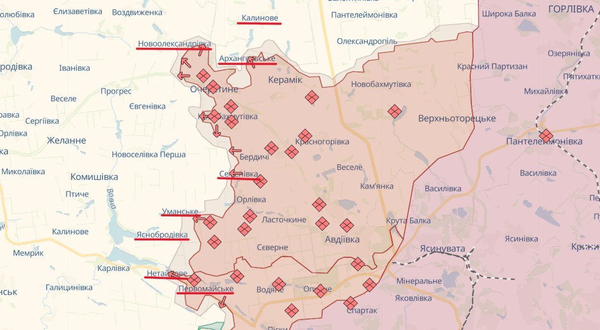 Ukraine repels 50 attacks near Avdiivka