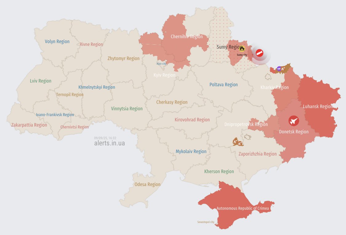Kyiv region under air threat