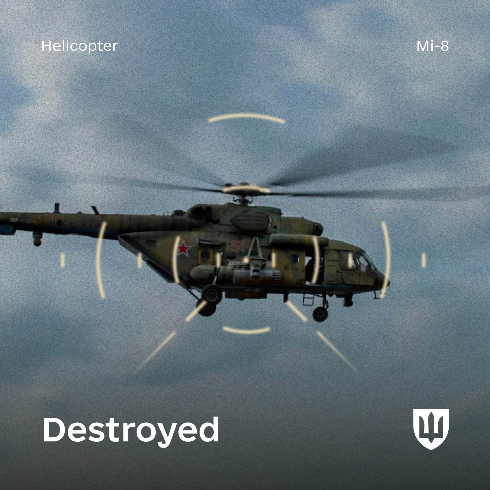 Ukrainians shoot down Russian Mi-8 helicopter