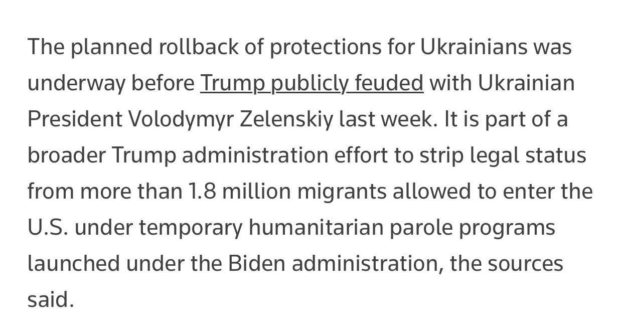 Trump threatens to revoke legal status for 240,000 Ukrainians