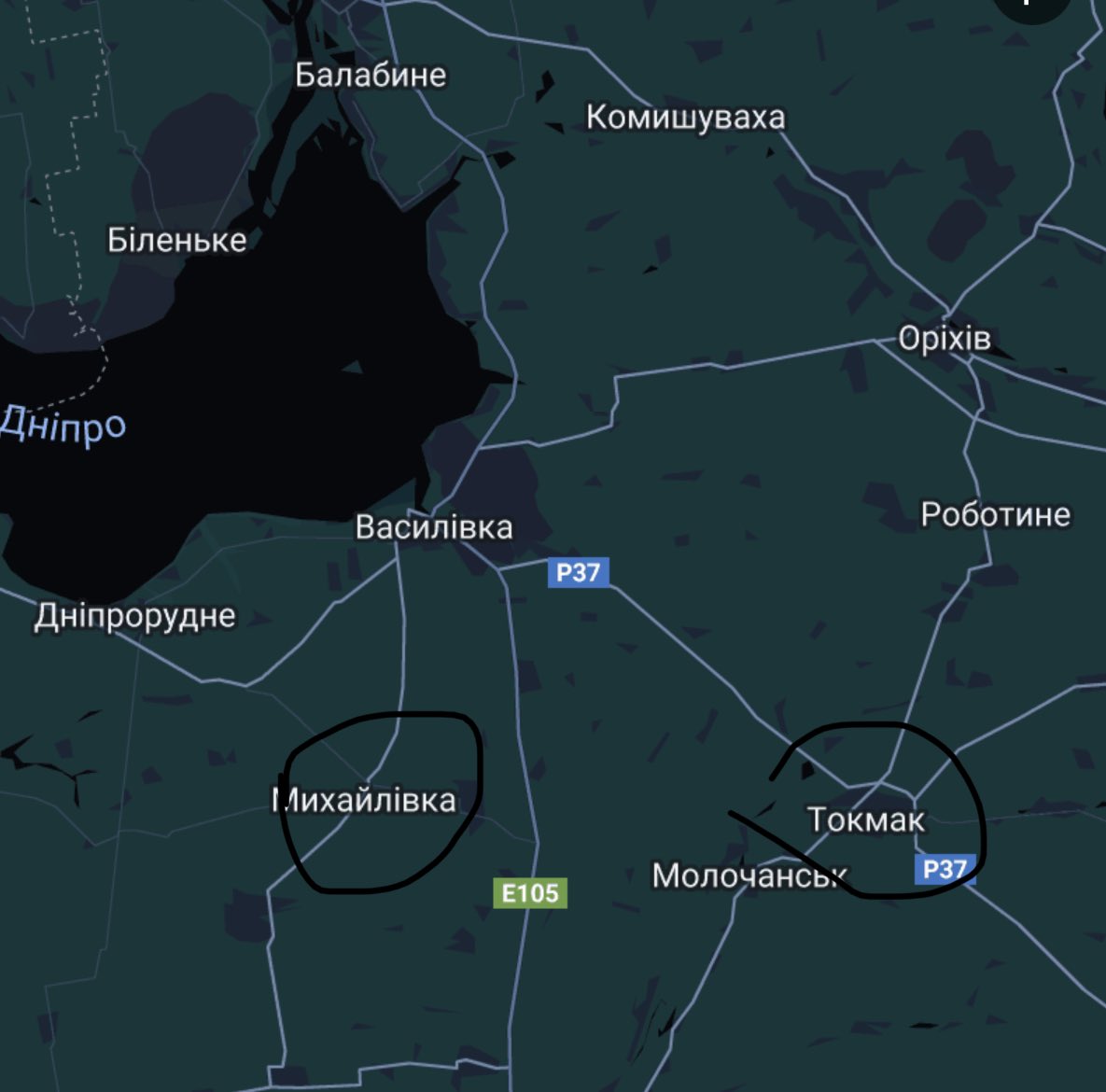 Russian Z-bloggers report powerful strikes in occupied Tokmak and Mykhailivka