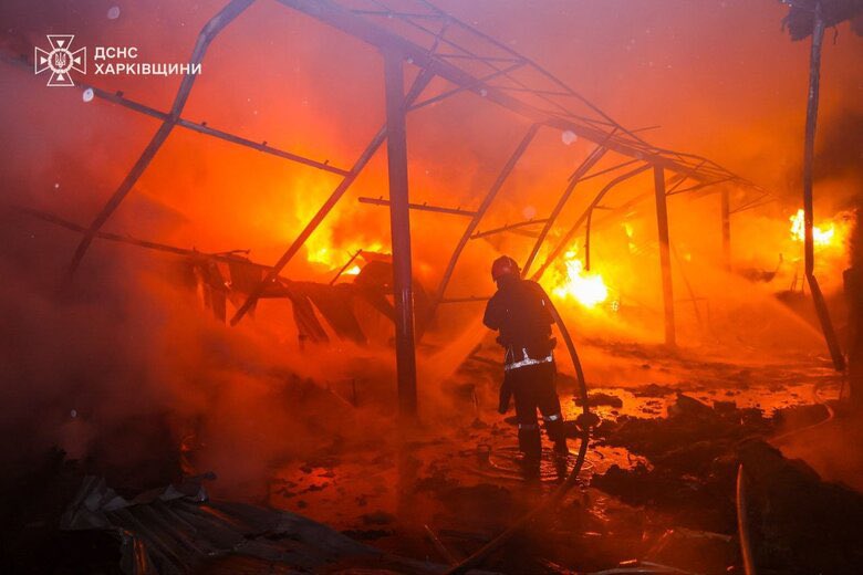 Night attack hit civilian enterprise in Kharkiv