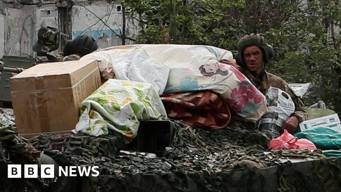 Stolen items found on Russian tank in Ukraine