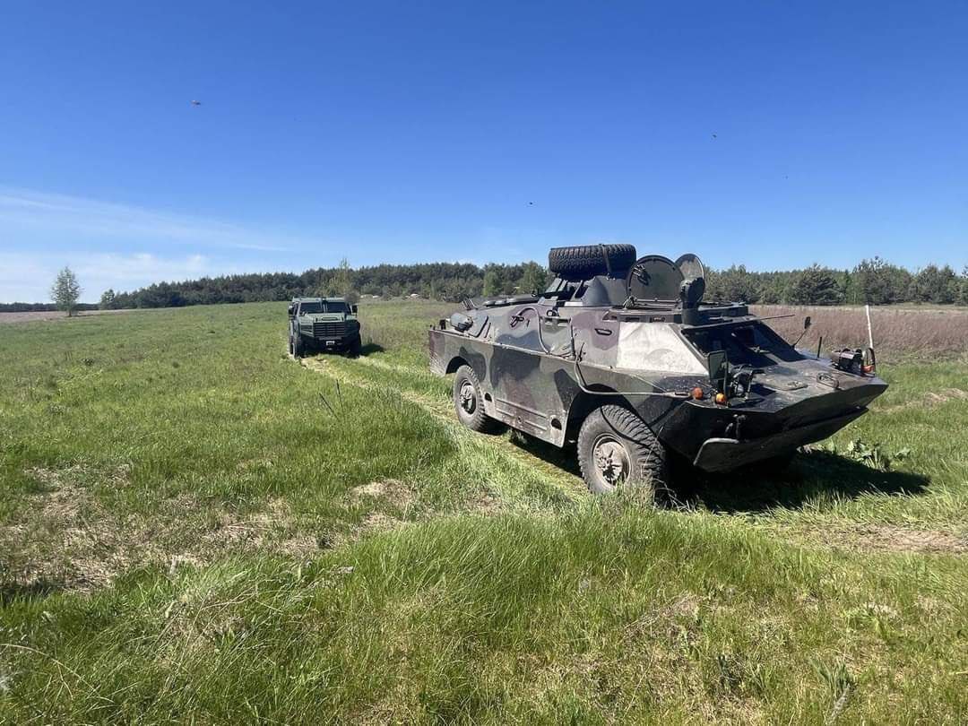 Polish BRDM-2 and Canadian Roshel Senator serve with Ukrainian brigade