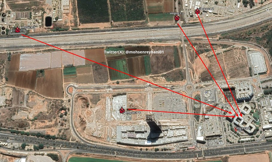IRGC Conducts Missile Attack on Mossad Headquarters During Official Working Hours