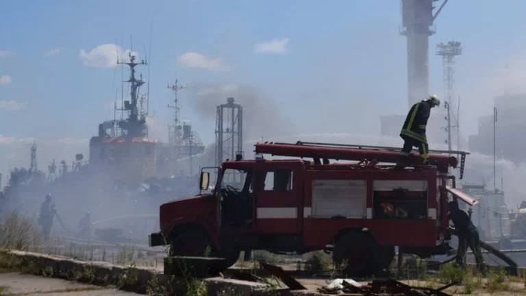 Russian ballistic strike kills two, wounds three in Odesa port