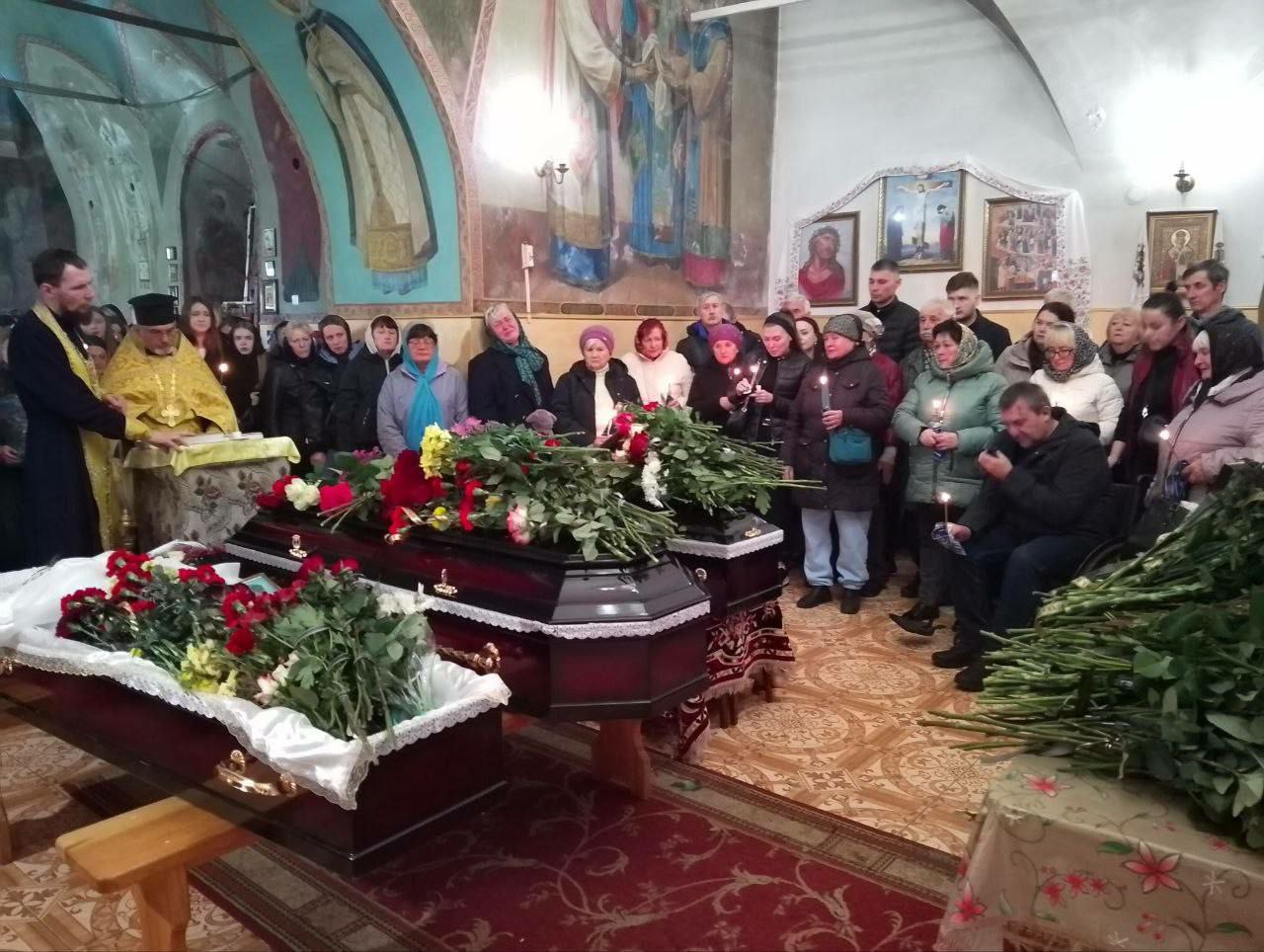 Funeral for family killed by Russian drone in Sumy