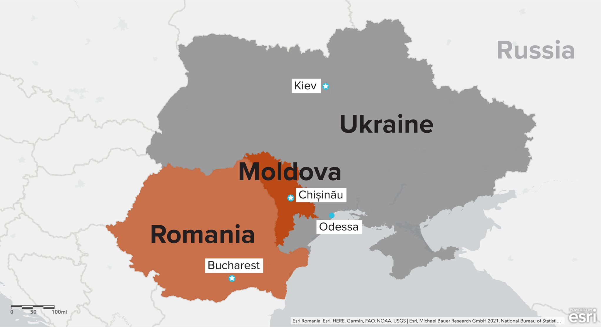 Russian missile crosses Moldova and NATO member Romania