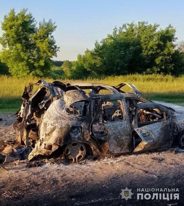 Enemy drone destroyed police car in Sumy region