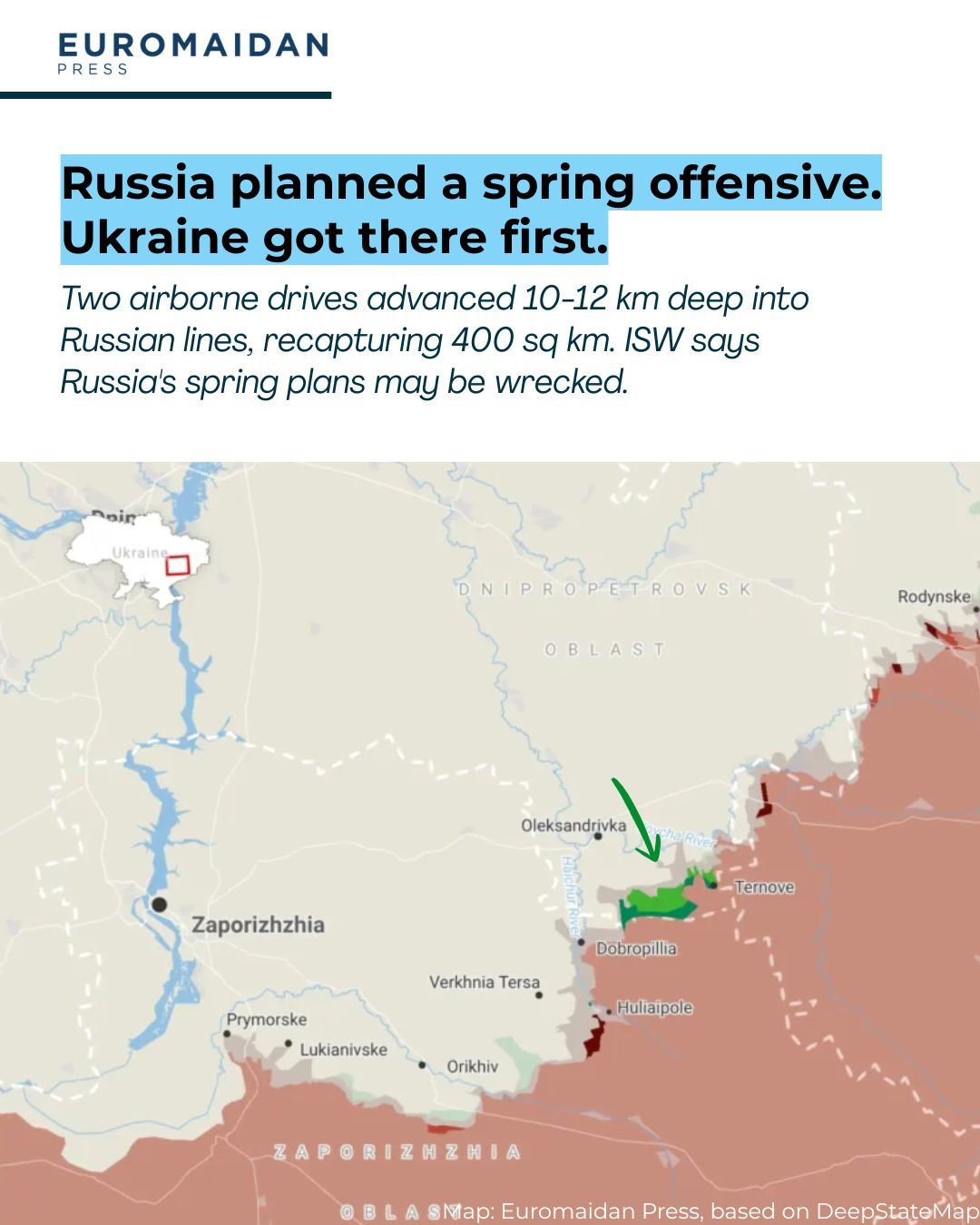 Forces ukrainiennes reprennent 400 km² en Russie