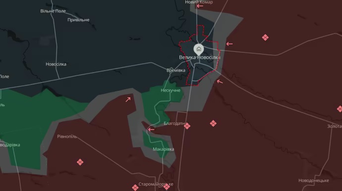 DeepState: Enemy advances on Vremivka salient, AFU at risk of encirclement near Velyka Novosilka