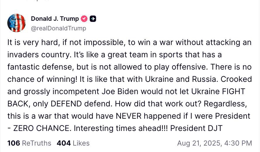 Trump bans Ukraine from deep strikes into Russia