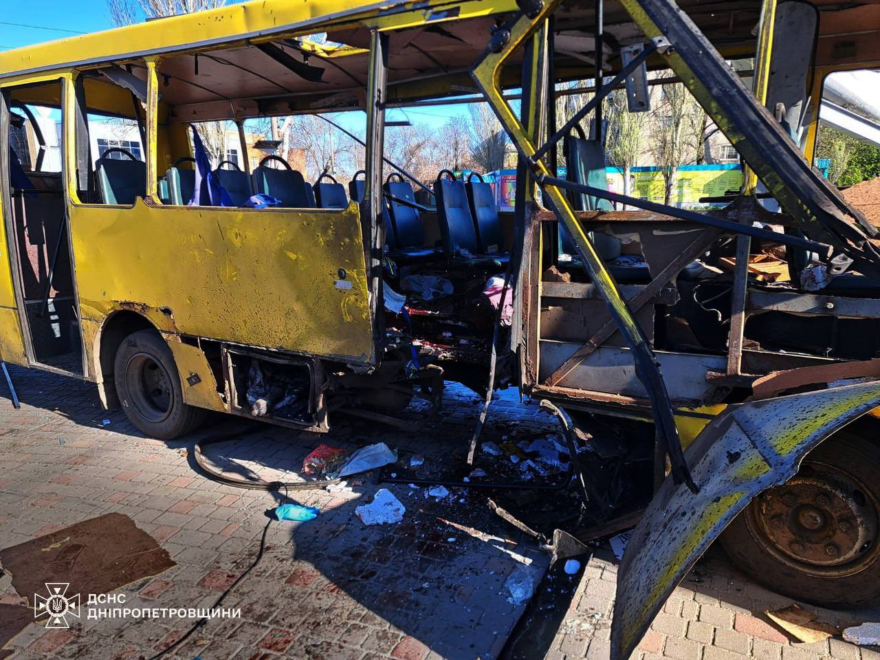 Russian Drone Strike on Minibus in Nikopol: 3 Dead, 12 Injured